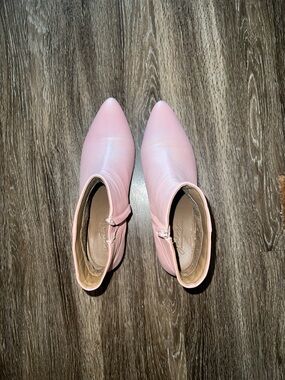 Journee Collection Blush Pink Pointed Toe Ankle Booties